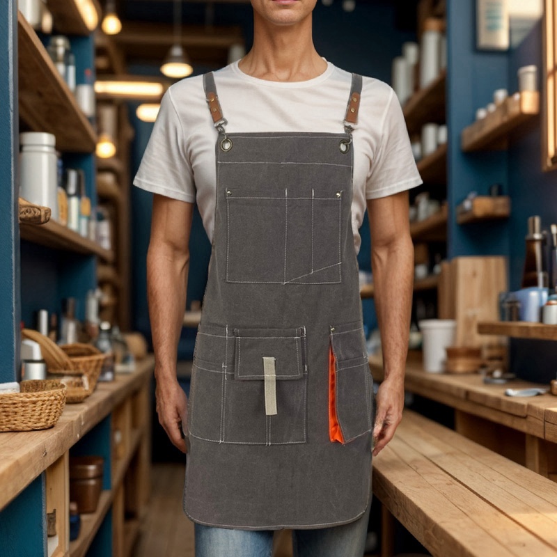 Woodworking Apron - 1 قطعة مريلة عمل قماشية متينة