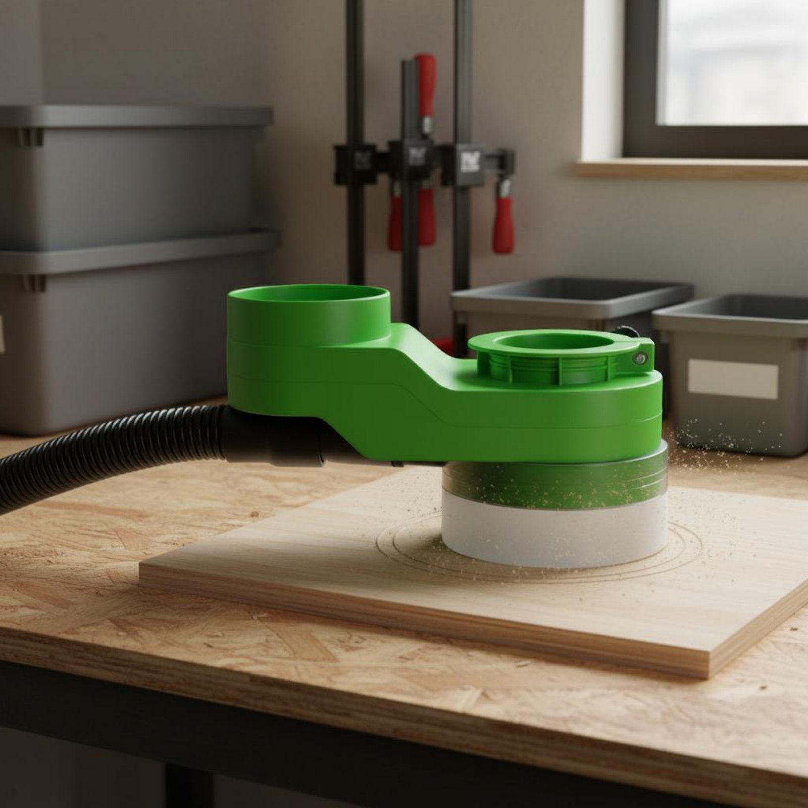 Woodworking Industries - غطاء شفط الغبار للمغزل لآلة النقش