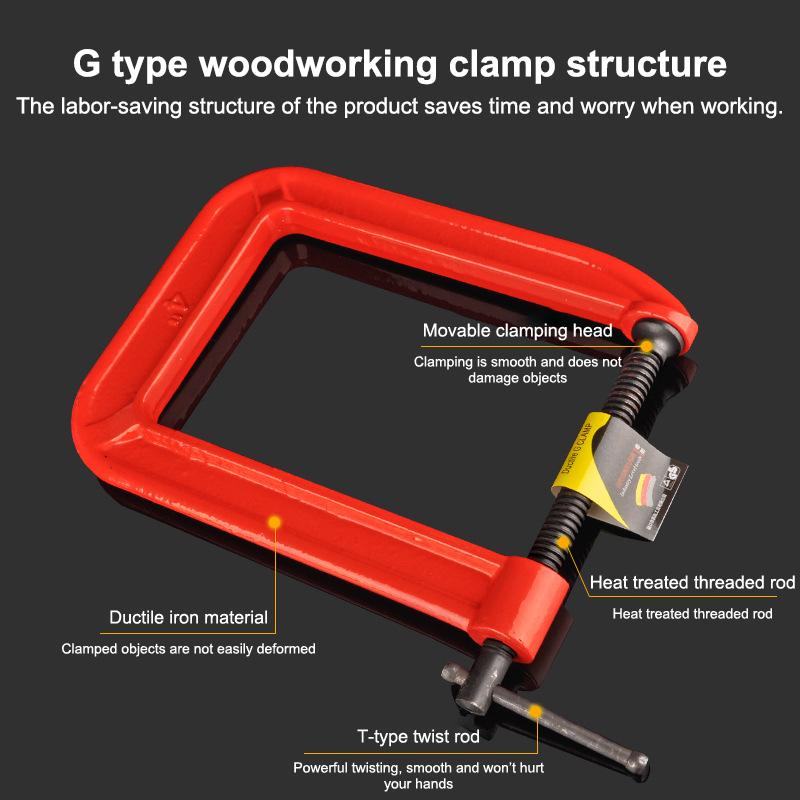 Woodworking Industries - مشبك G عميق المدى، مشبك C