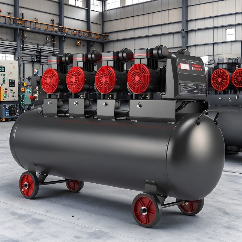Woodworking Industries - ضاغط هواء صامت خالٍ من الزيت،