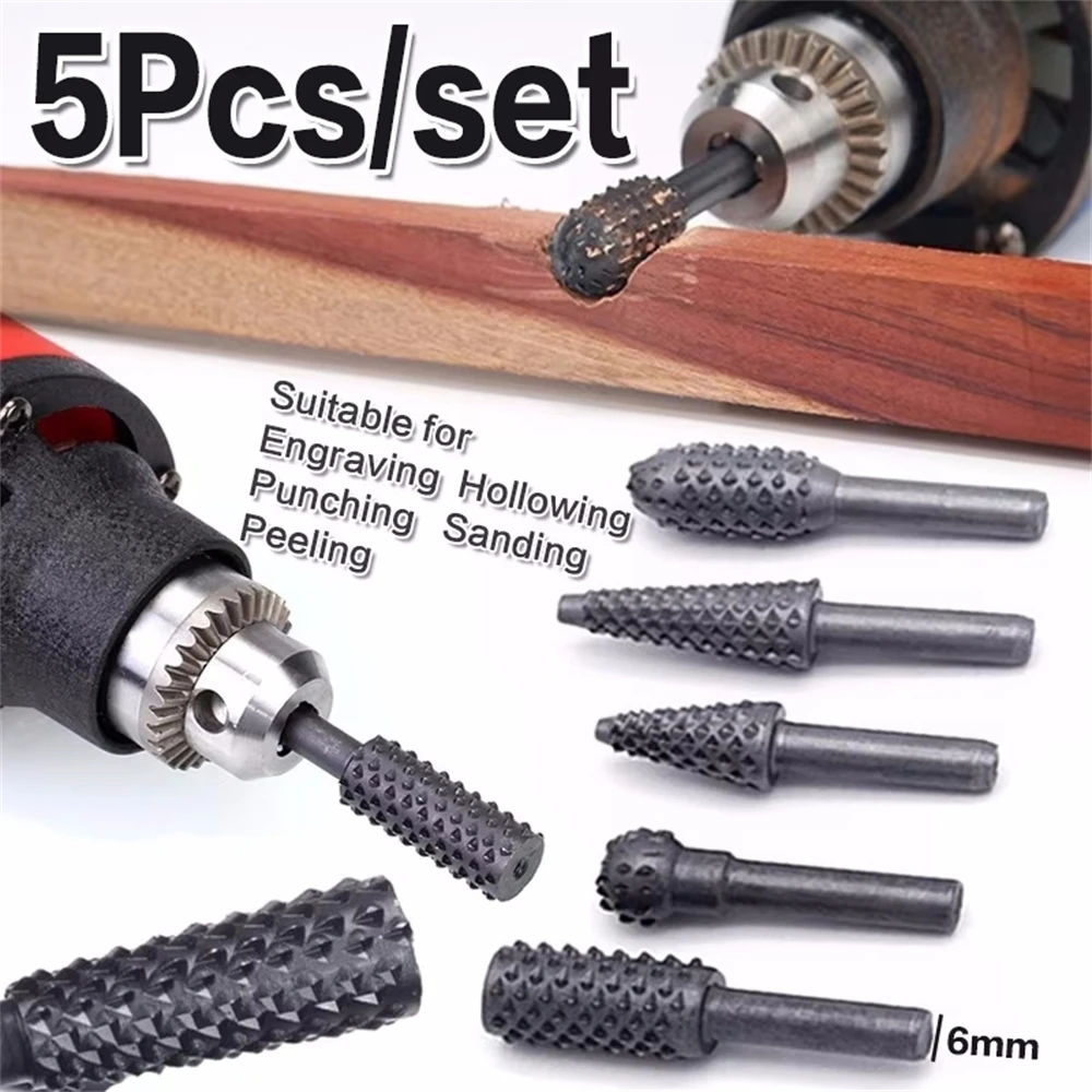 Woodworking Files And Rasps - 5 قطعة الملفات الحرفية الروتاري عرموش