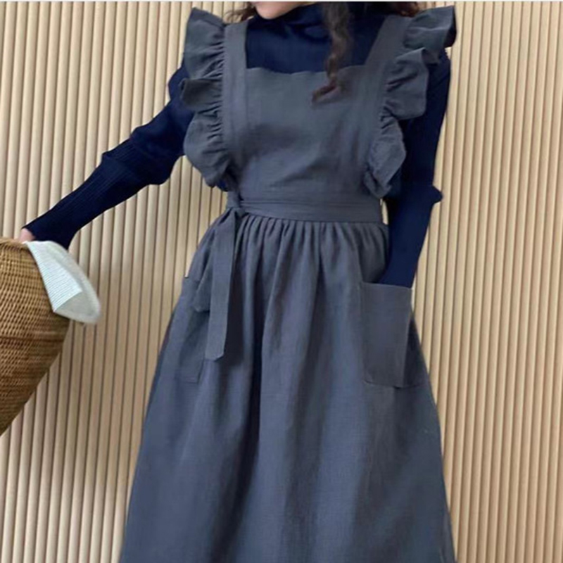 Woodworking Apron - مريلة فرنسية بتصميم قصر فرنسي، مريلة