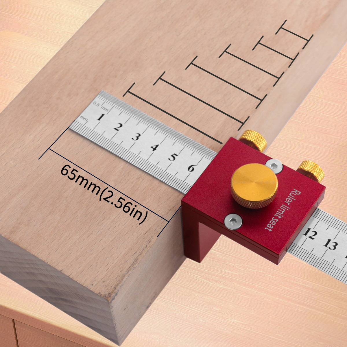 Woodworking Marking Gauge - 30 سنتيمتر/12 بوصة يخدش حاكم 90