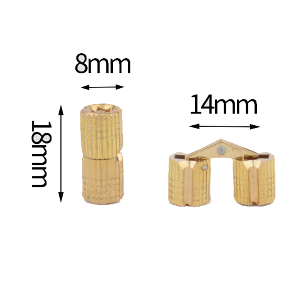 Woodworking Terms - مجموعة من 4 مفصلات أسطوانية مخفية