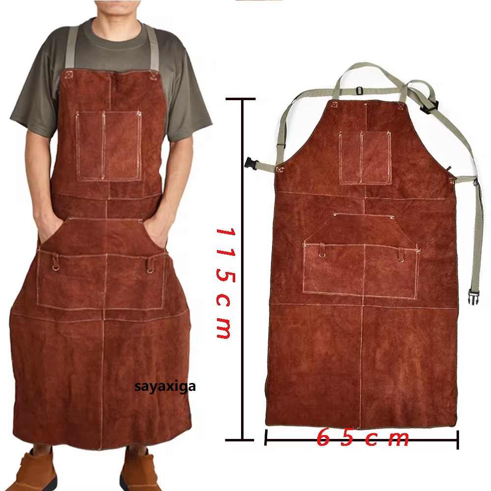 Woodworking Apron - جلد البقر لحام دعوى المئزر قابل