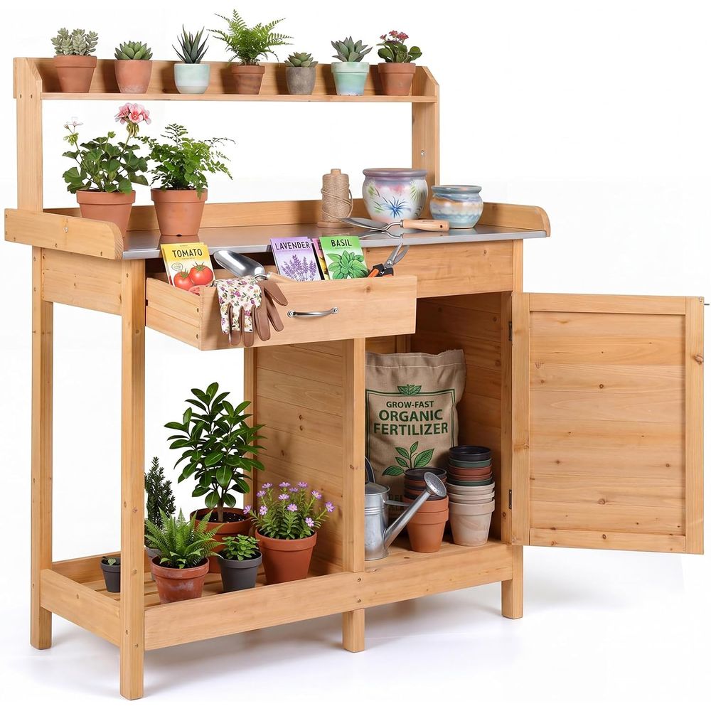 Workbench Woodworking - طاولة عمل خشبية للحدائق الخارجية مع