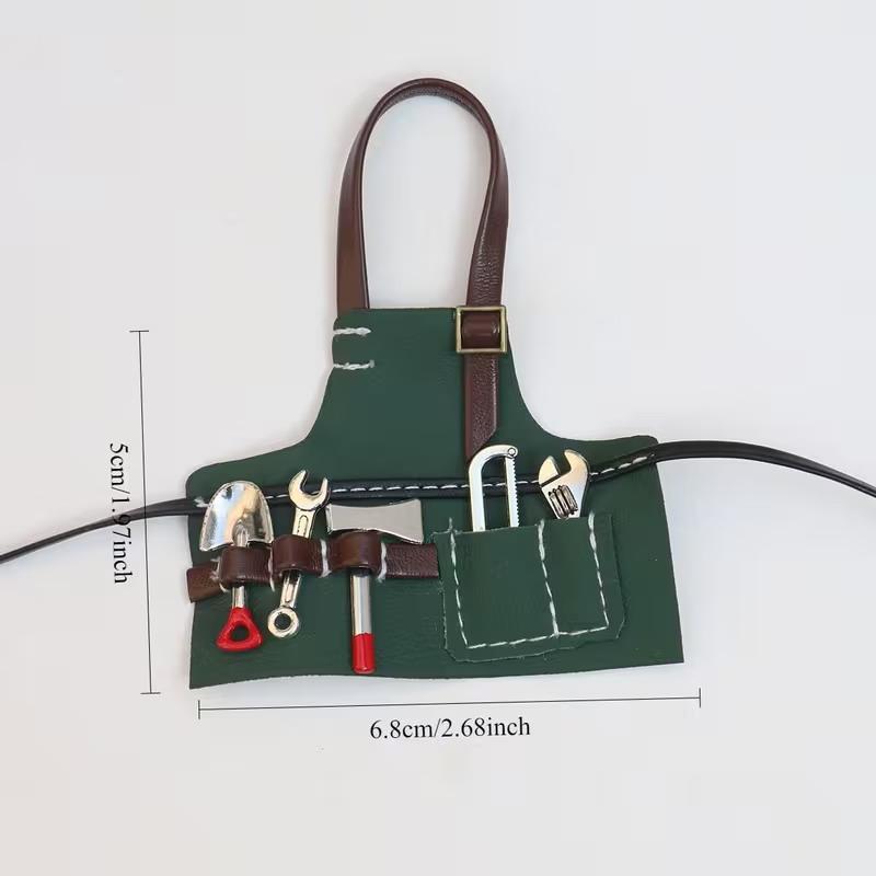 Woodworking Apron - مريلة جلدية بسيطة بلون واحد، قابلة