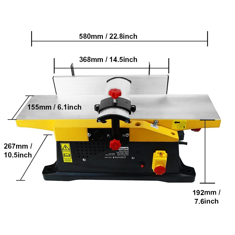 Bench Plane Jointer - 6 بوصة الفوق الخشب موصل المسوي