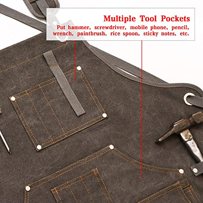 مريلة قماشية بسيطة سميكة ومقاو - مراجعة Woodworking Apron وسعره