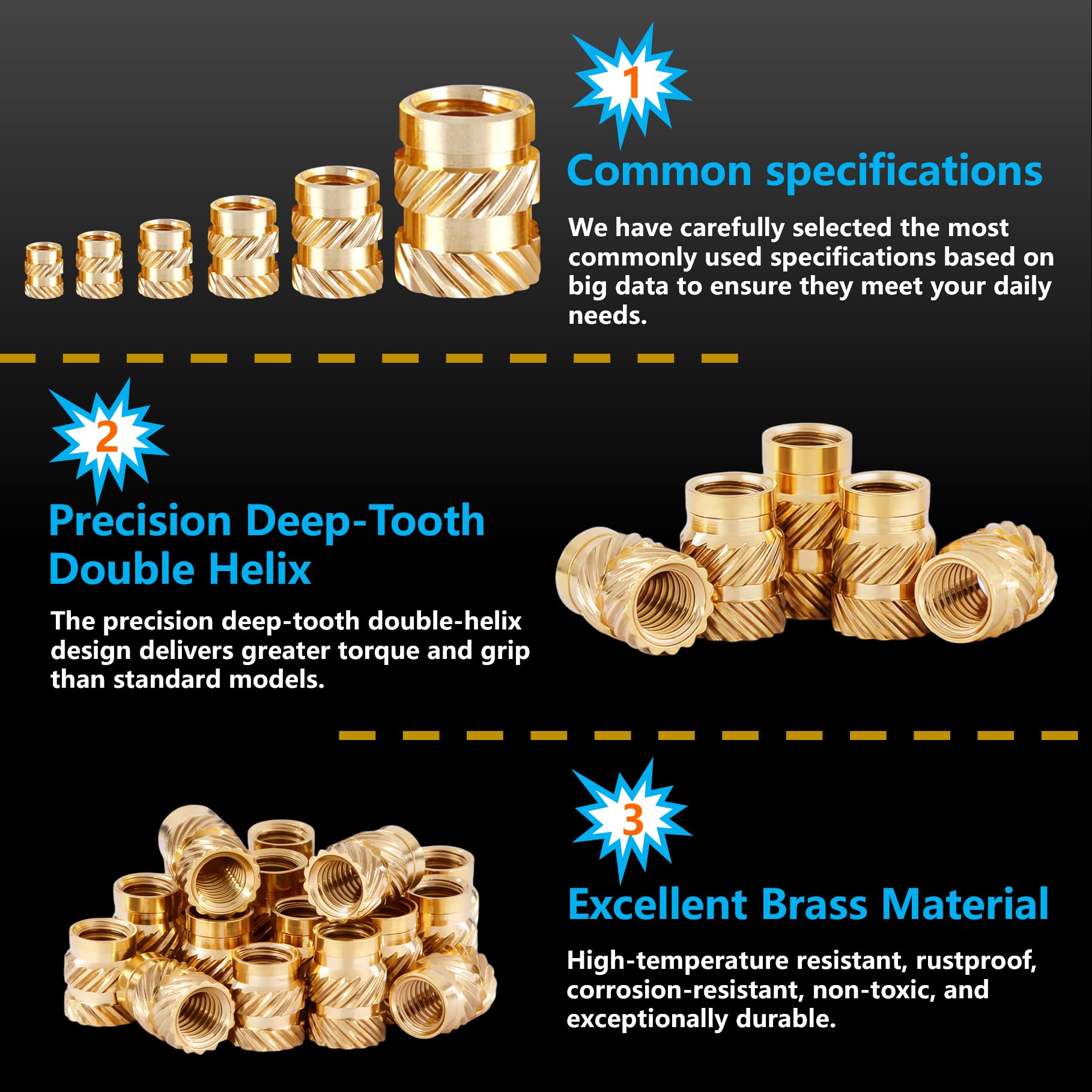 600 قطعة من الصواميل النحاسية  - مراجعة Woodworking Tool Stores وسعره