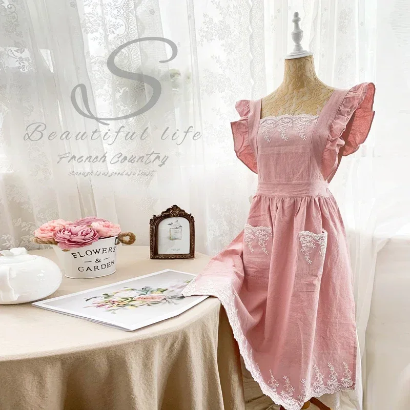مريلة نسائية من الكتان والقطن  - مراجعة Woodworking Apron وسعره