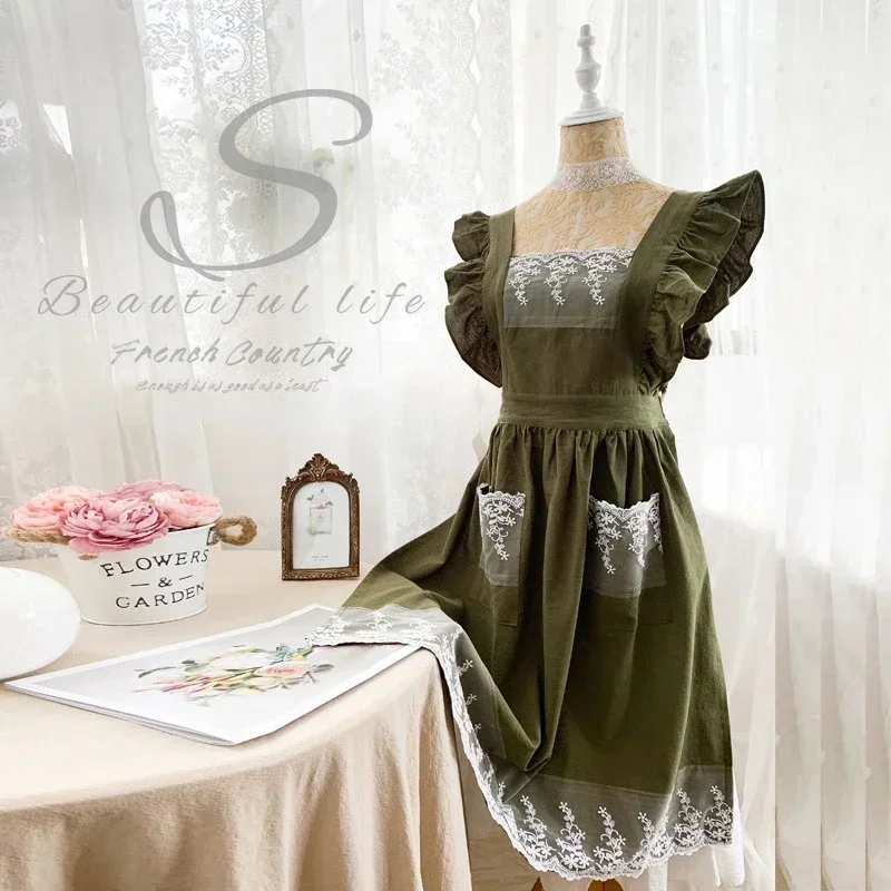 مريلة نسائية من الكتان والقطن  - مراجعة Woodworking Apron وسعره