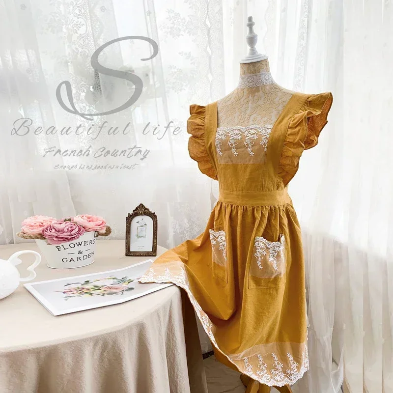 مريلة نسائية من الكتان والقطن  - مراجعة Woodworking Apron وسعره