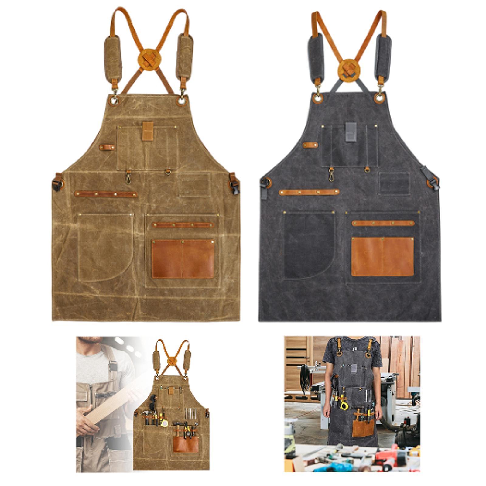 ساحة متجر النجارة سميكة أداة م - مراجعة Woodworking Apron وسعره