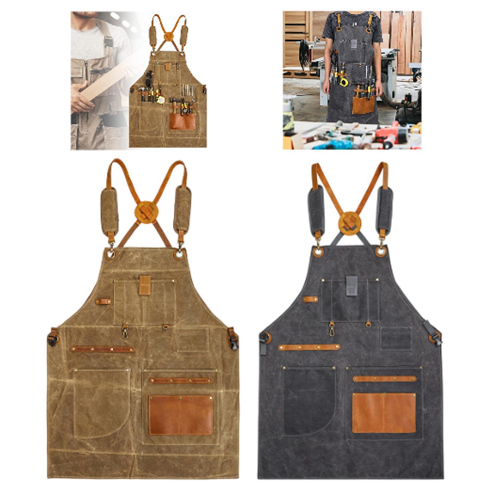 ساحة متجر النجارة سميكة أداة م - مراجعة Woodworking Apron وسعره