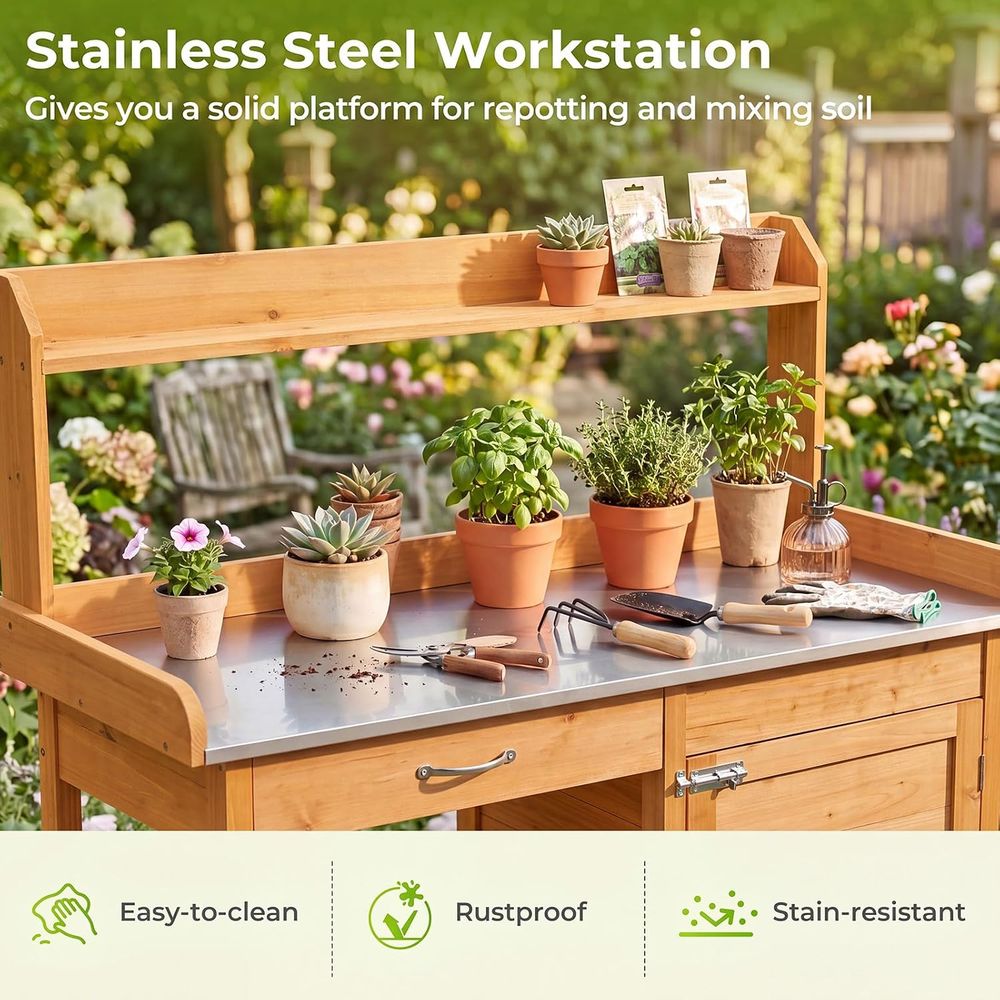 طاولة عمل خشبية للحدائق الخارج - مراجعة Workbench Woodworking وسعره