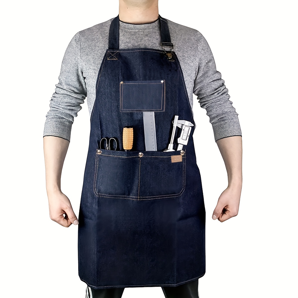 مريلة أدوات جينز خفيفة الوزن م - مراجعة Woodworking Apron وسعره