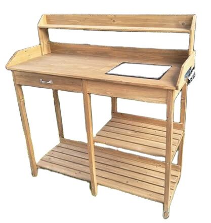 طاولة عمل خشبية للحدائق مع حوض - مراجعة Workbench Woodworking وسعره