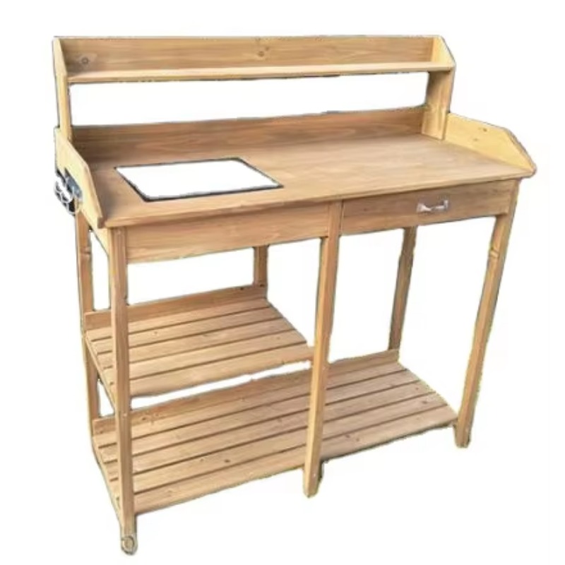 طاولة عمل خشبية للحدائق مع حوض - مراجعة Workbench Woodworking وسعره